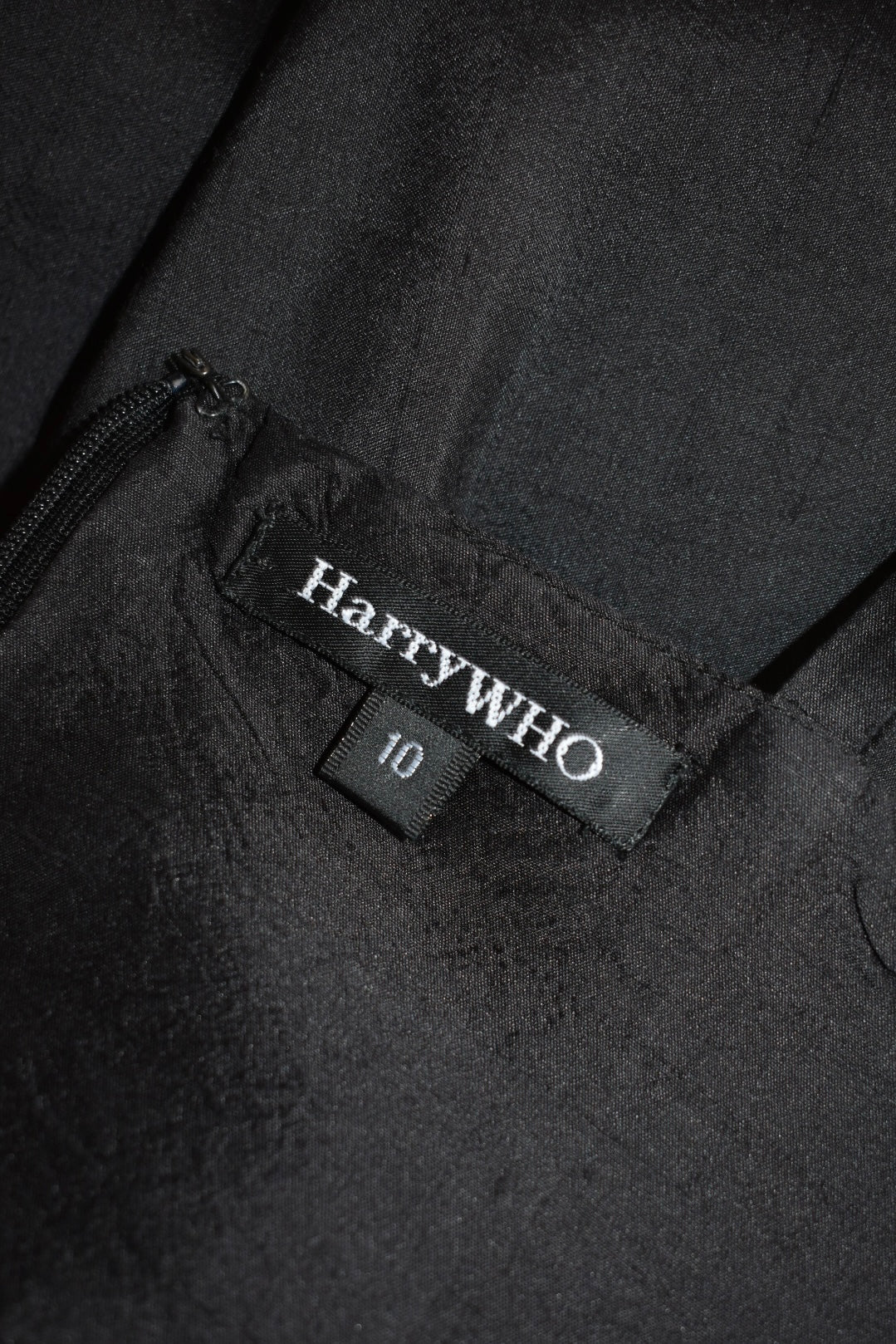 Vintage Harry Who Black Silk Pleated Dress