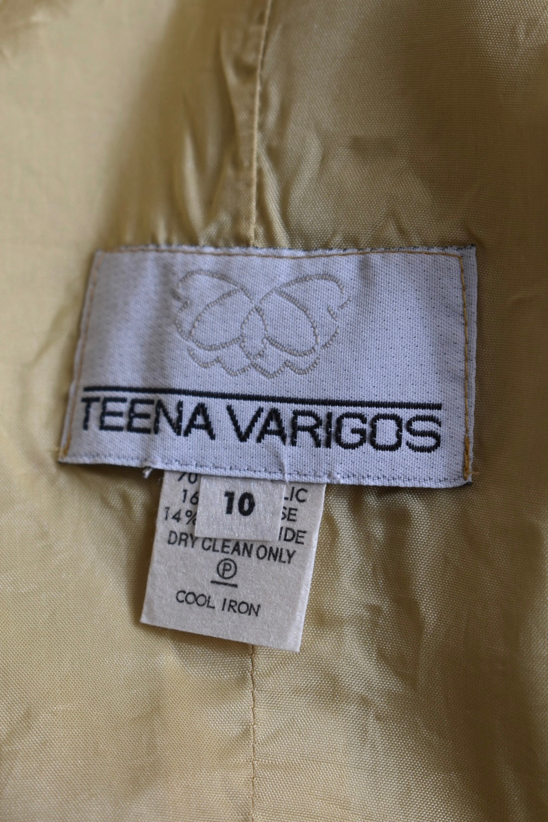 Vintage 1990s Gold Lace Button-Back Top