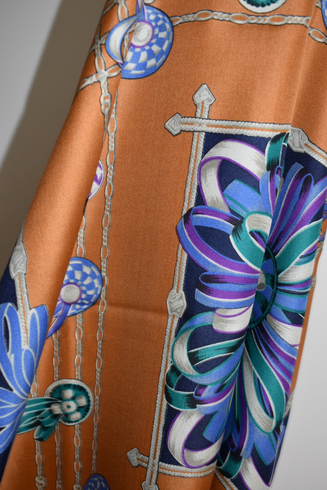 Vintage 1980s Italian Jewel Print Scarf