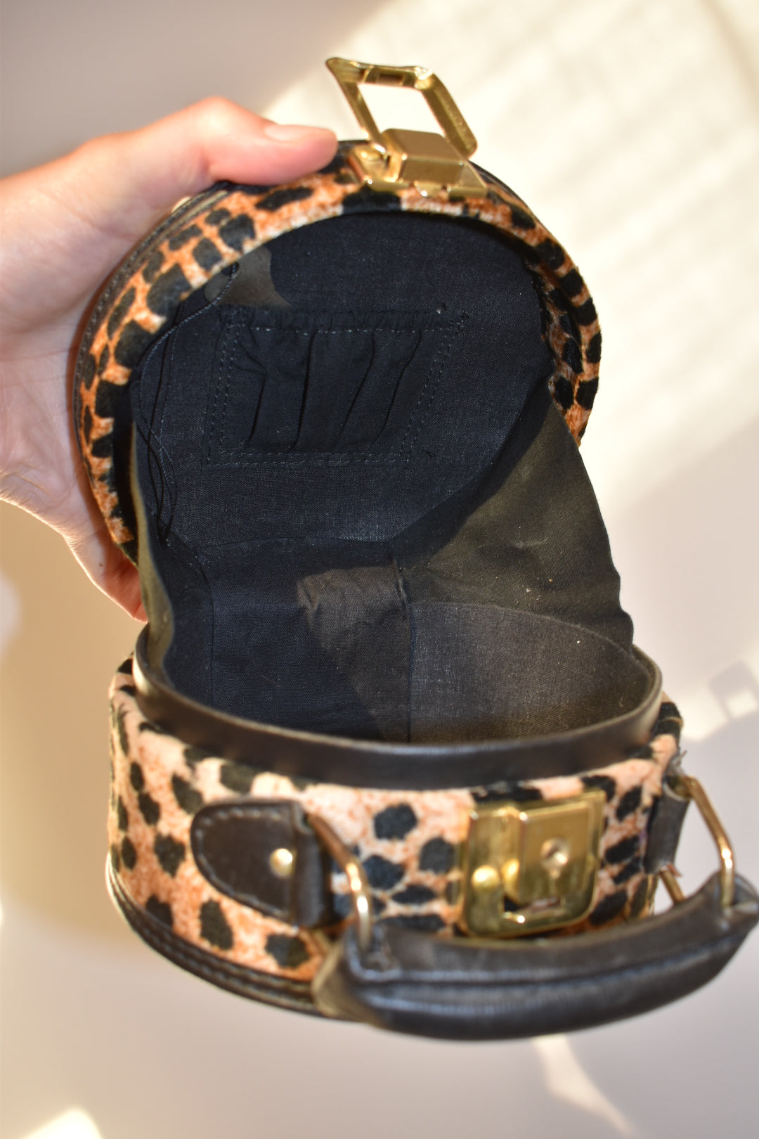 Vintage Leopard Mini Vanity Bag