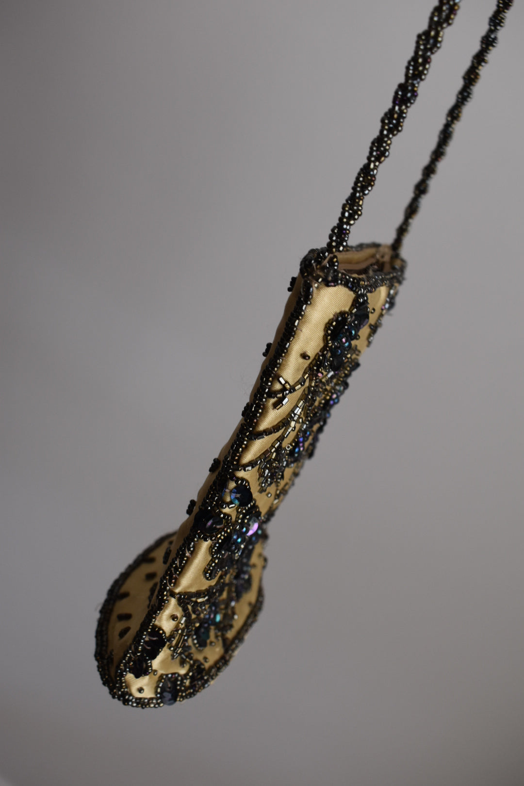 Vintage 1990s Beaded Floral Evening Bag