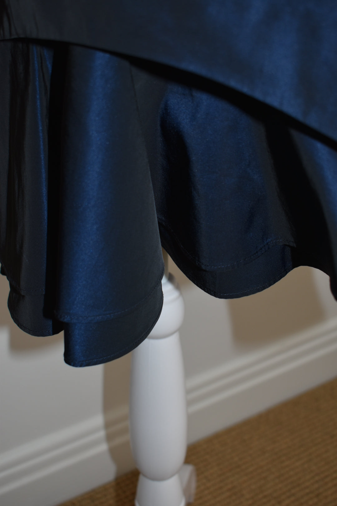 Vintage George Gross Navy Ruffle Hem Skirt