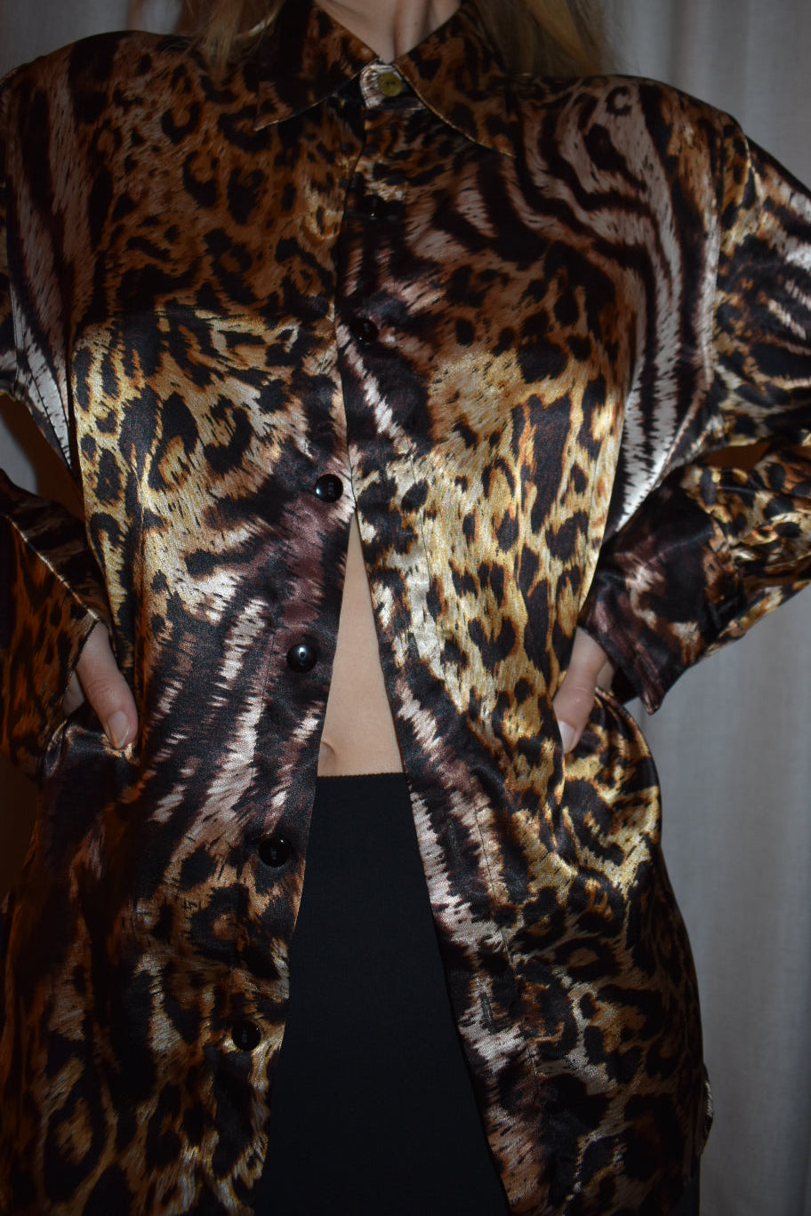 Vintage 1990s Mixed Animal Print Shirt