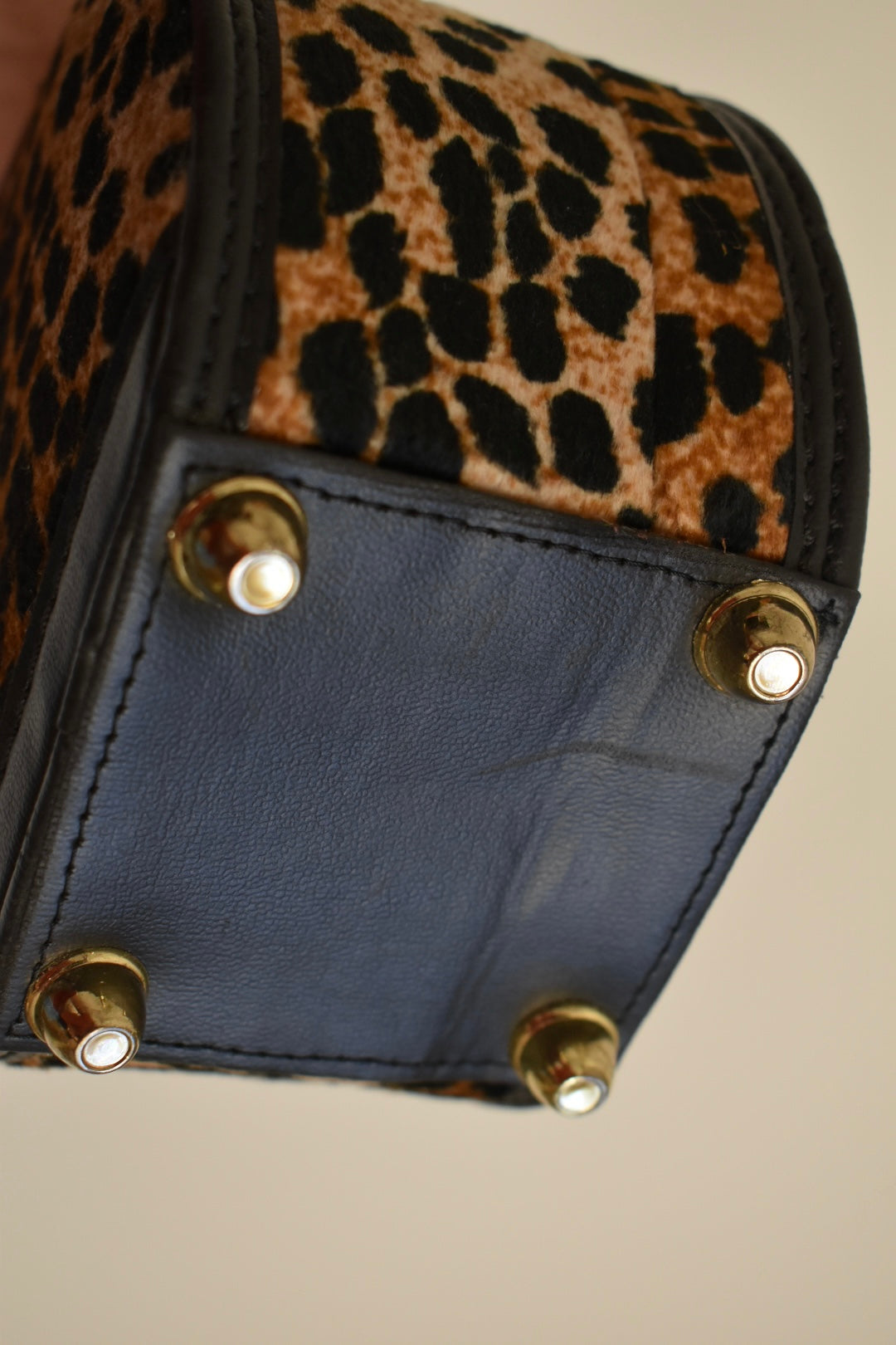 Vintage Leopard Mini Vanity Bag