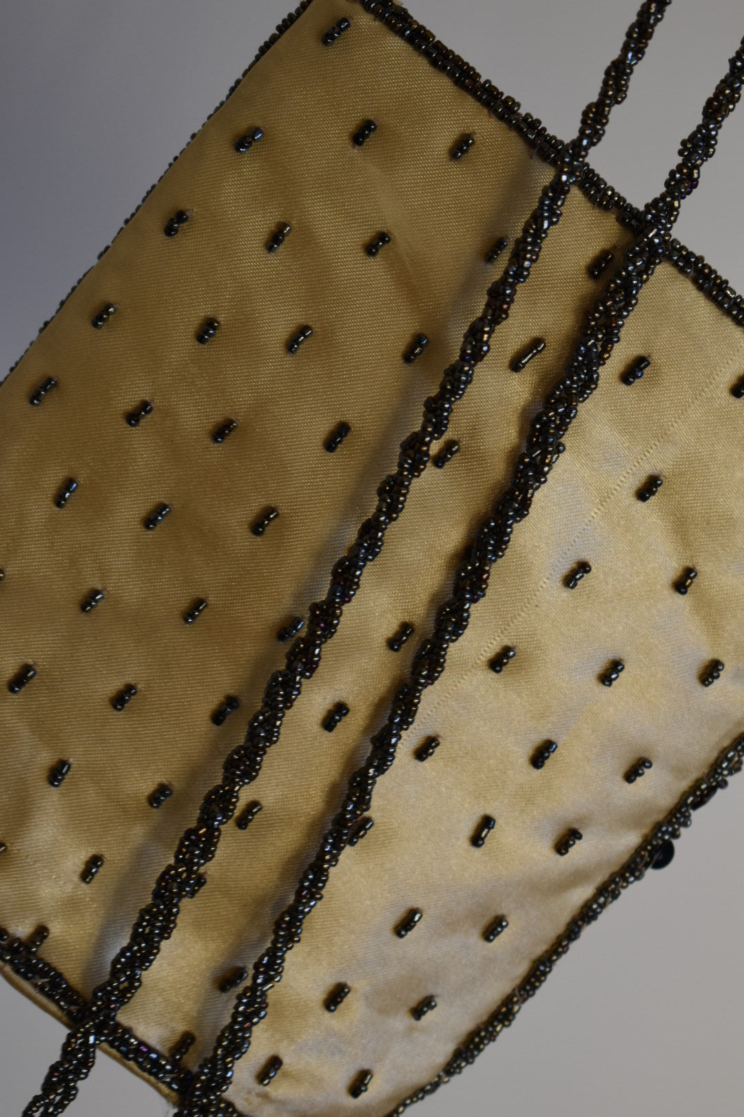 Vintage 1990s Beaded Floral Evening Bag