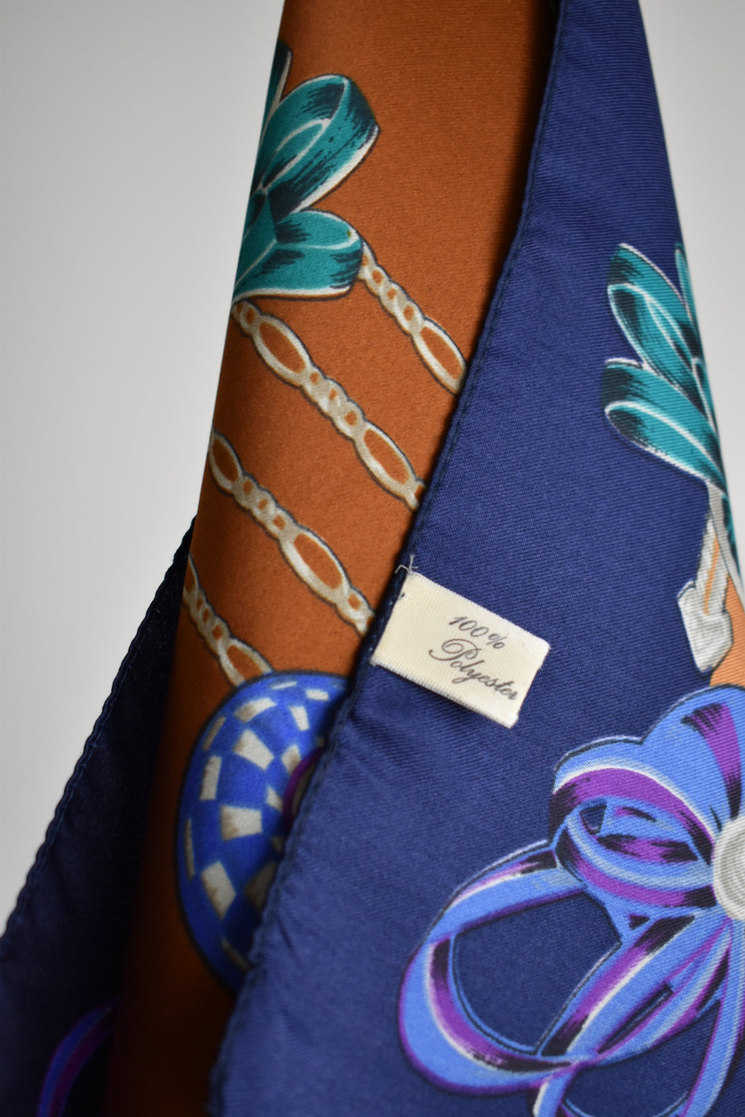 Vintage 1980s Italian Jewel Print Scarf