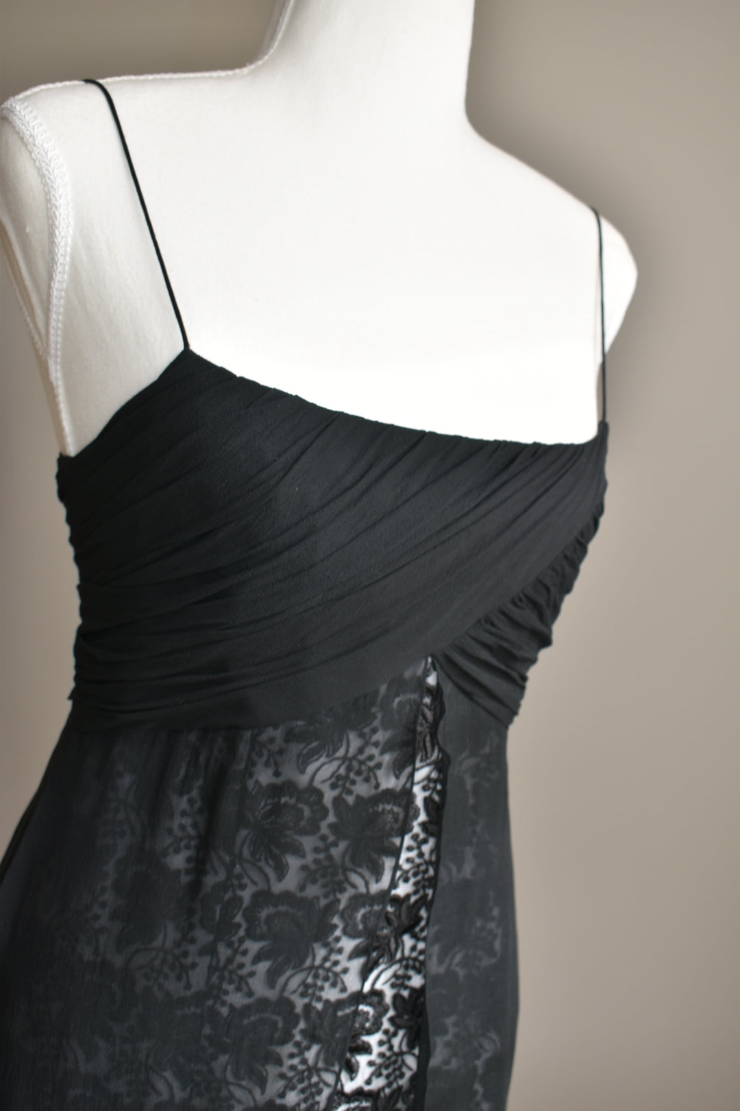 Vintage Y2K Silk and Lace Handkerchief Dress