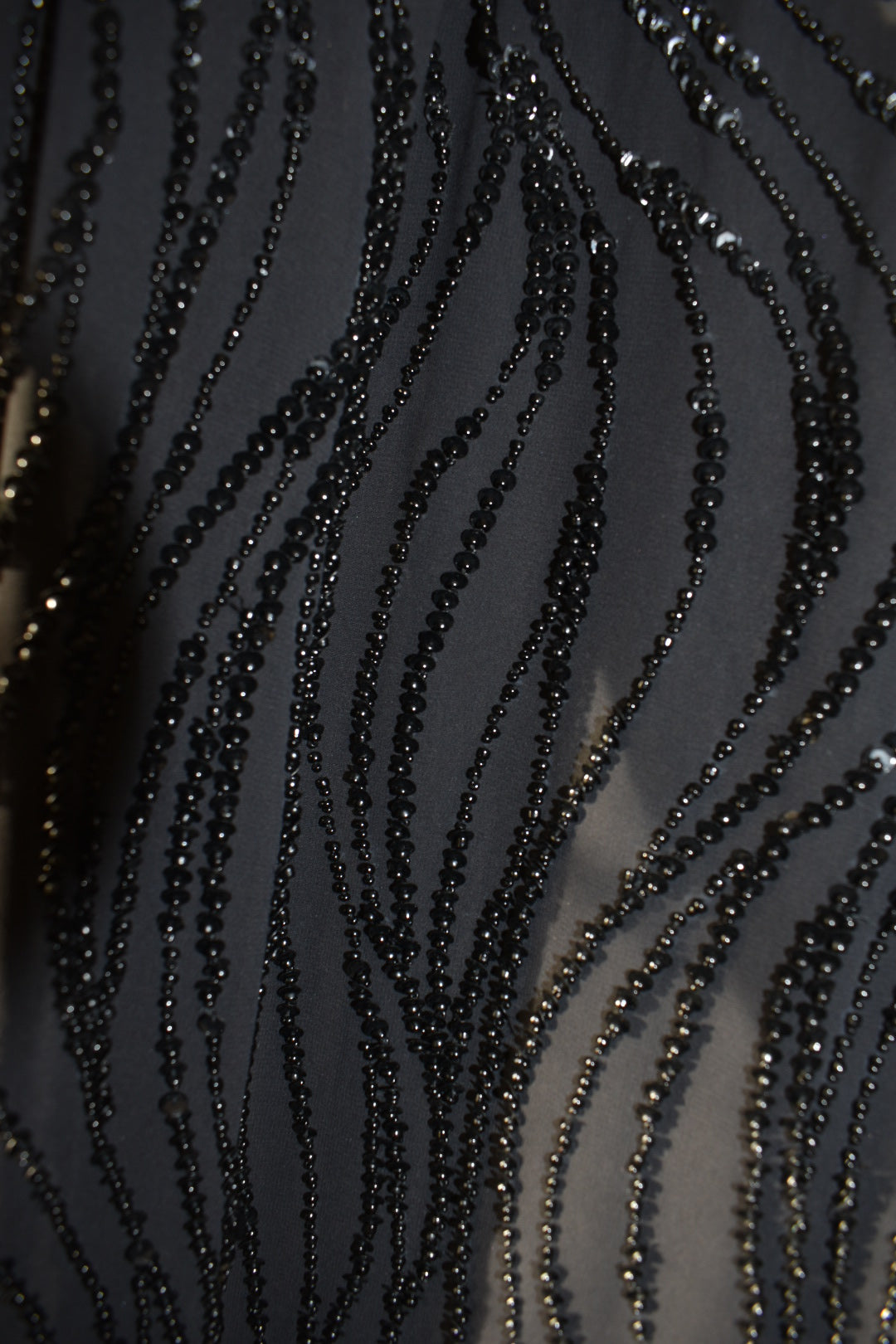 Vintage 1990s Adam Bennett Beaded Chiffon Scarf