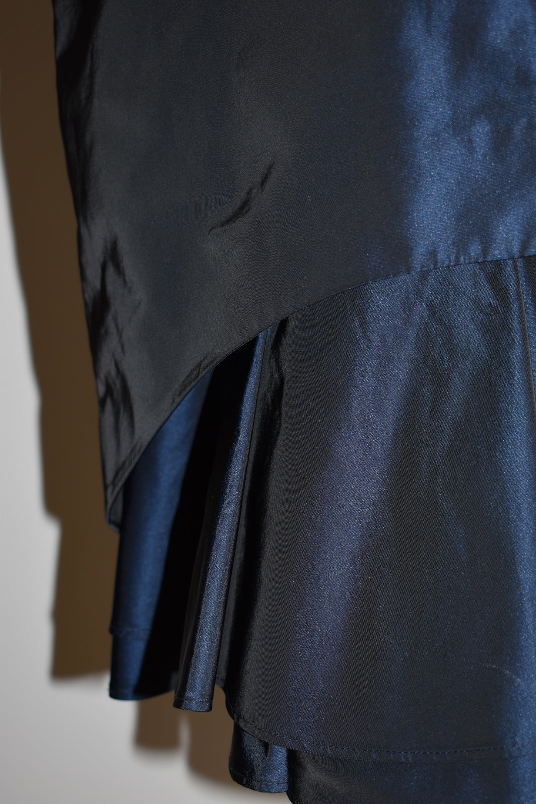 Vintage George Gross Navy Ruffle Hem Skirt