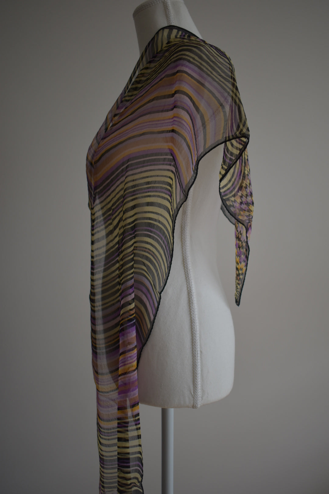 Vintage Missoni Zig Zag Neck Scarf-Tie