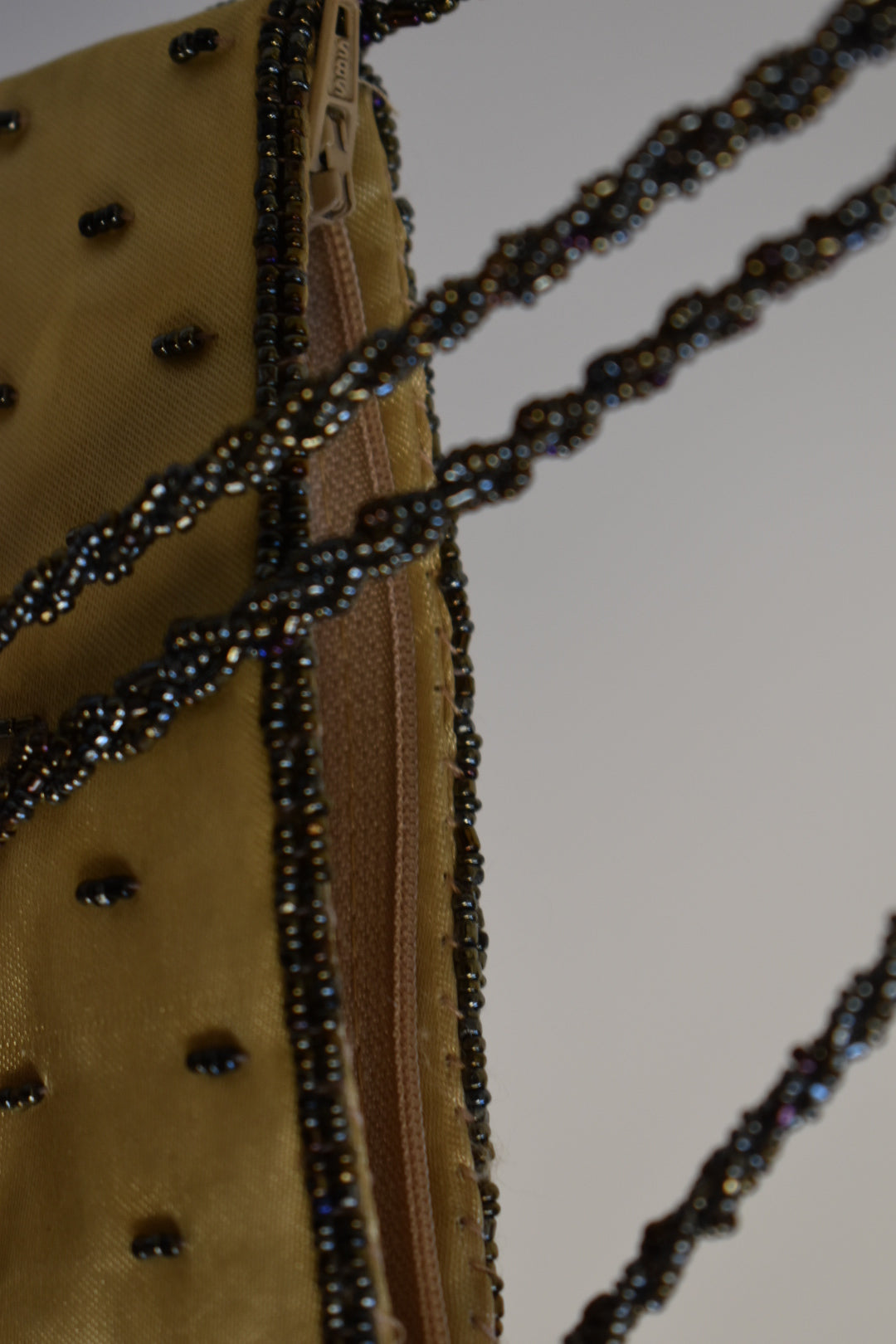 Vintage 1990s Beaded Floral Evening Bag