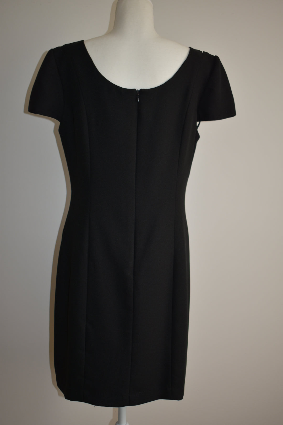 Vintage 1980s Gold Pin Black Dress