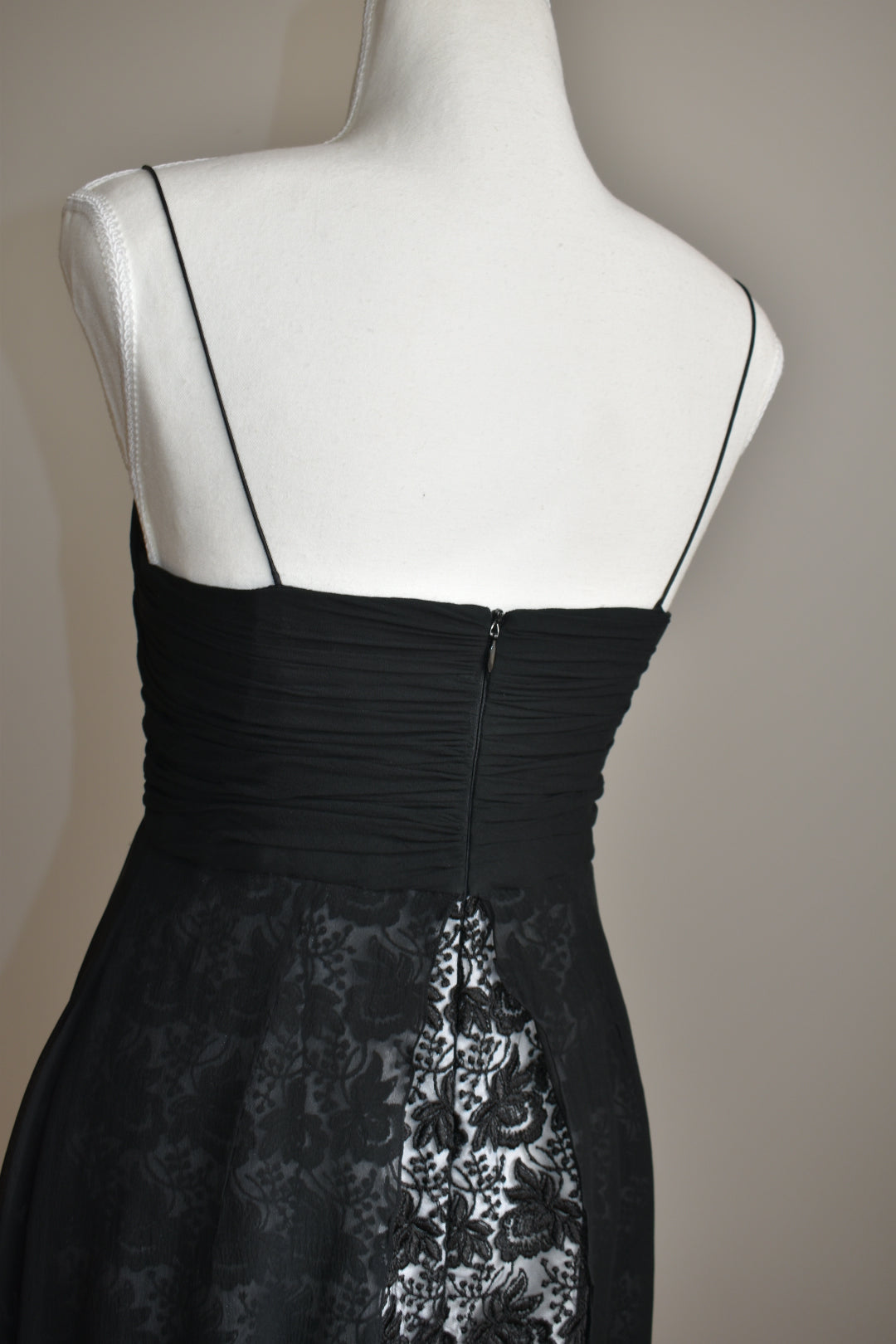 Vintage Y2K Silk and Lace Handkerchief Dress