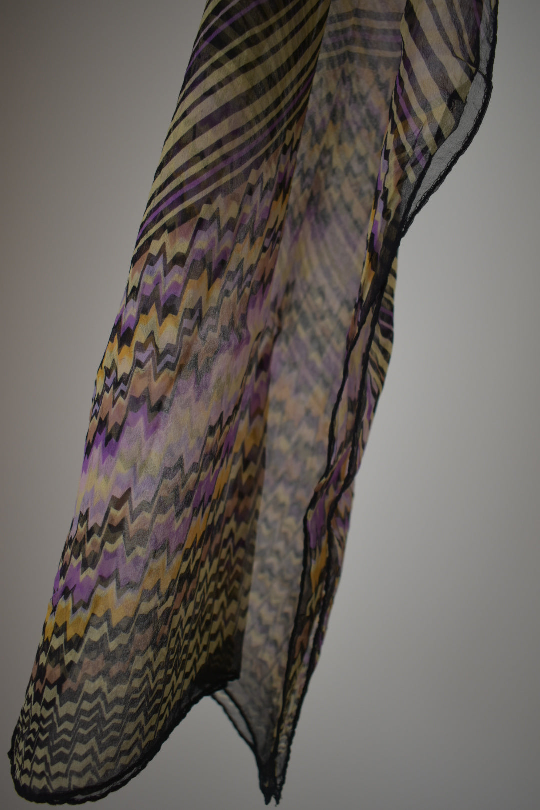 Vintage Missoni Zig Zag Neck Scarf-Tie