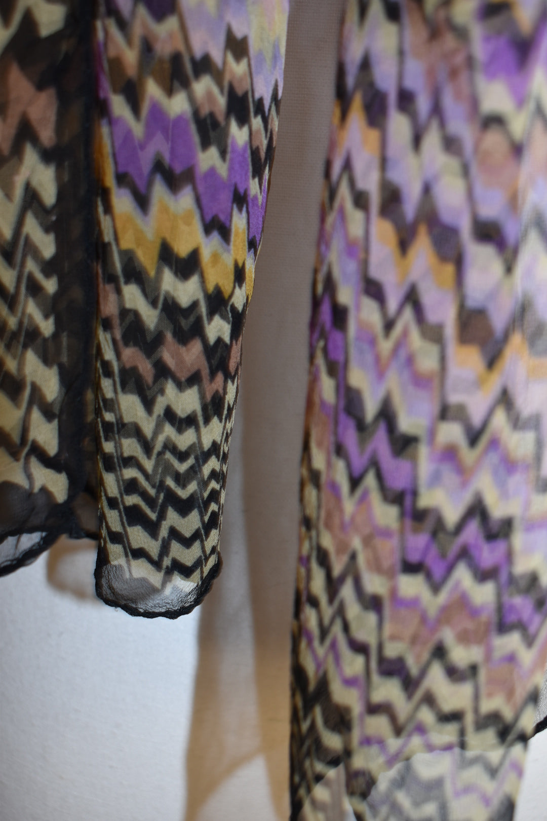 Vintage Missoni Zig Zag Neck Scarf-Tie