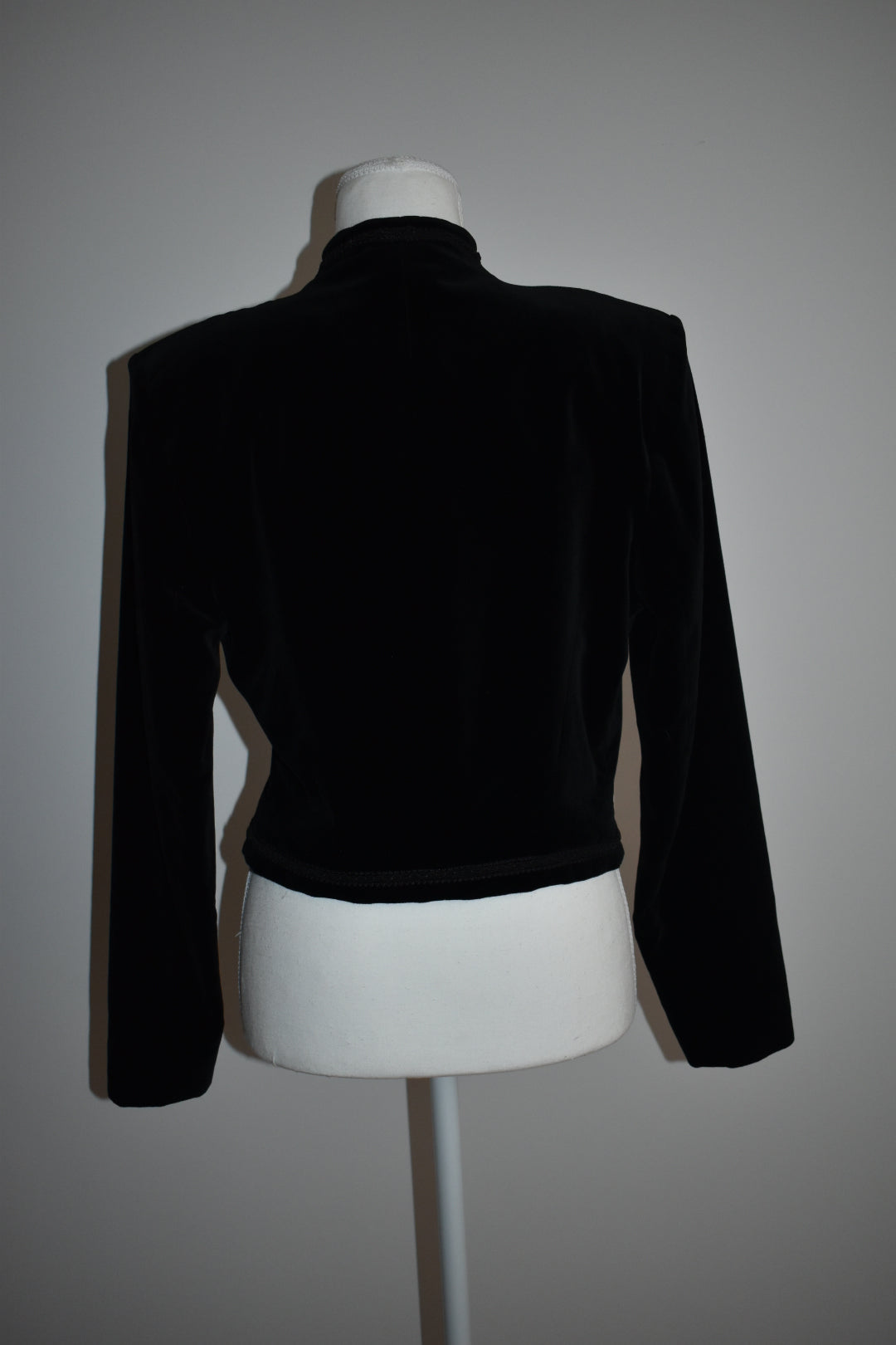 Vintage Late 1970s Black Velvet Bolero Jacket