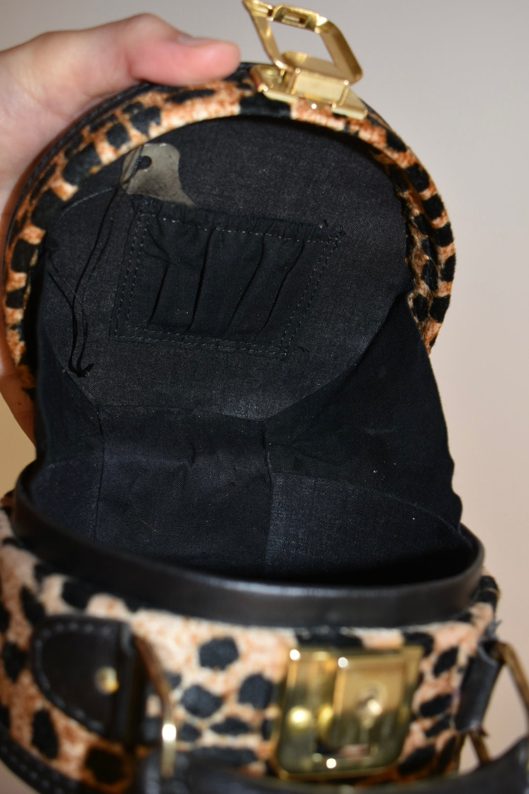 Vintage Leopard Mini Vanity Bag