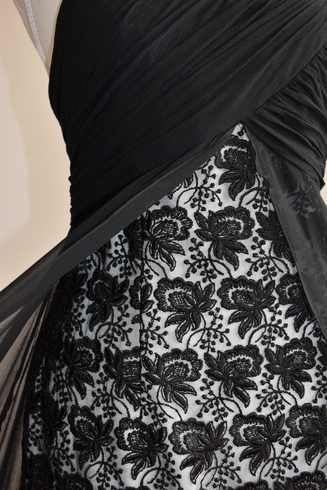Vintage Y2K Silk and Lace Handkerchief Dress