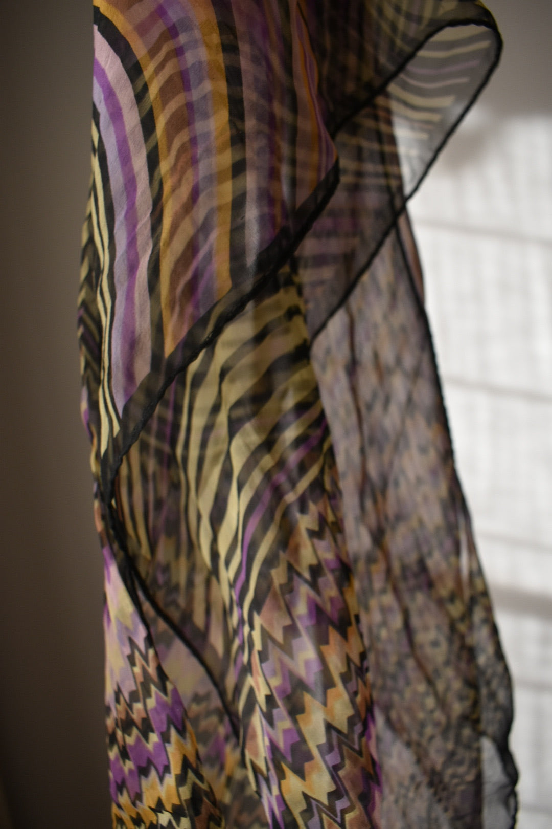 Vintage Missoni Zig Zag Neck Scarf-Tie