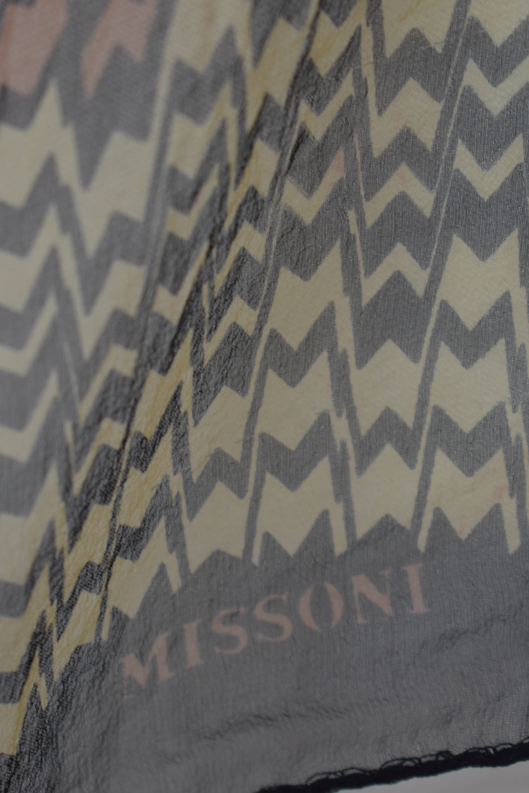 Vintage Missoni Zig Zag Neck Scarf-Tie