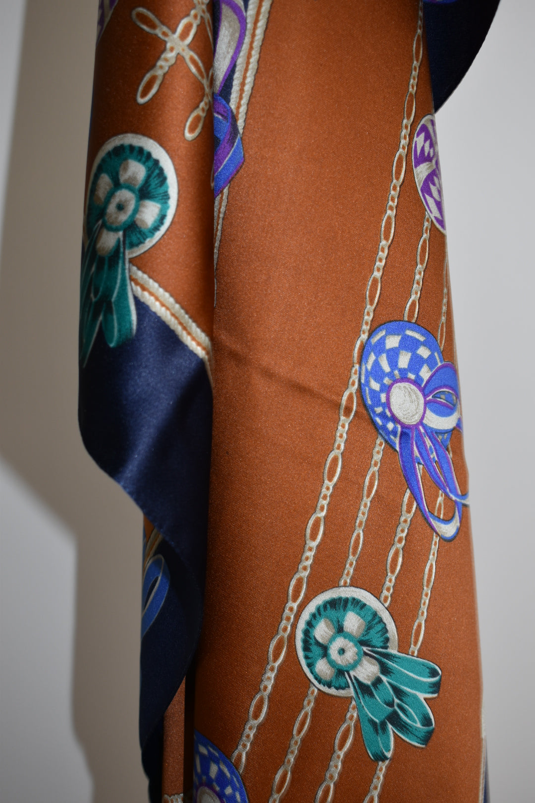 Vintage 1980s Italian Jewel Print Scarf