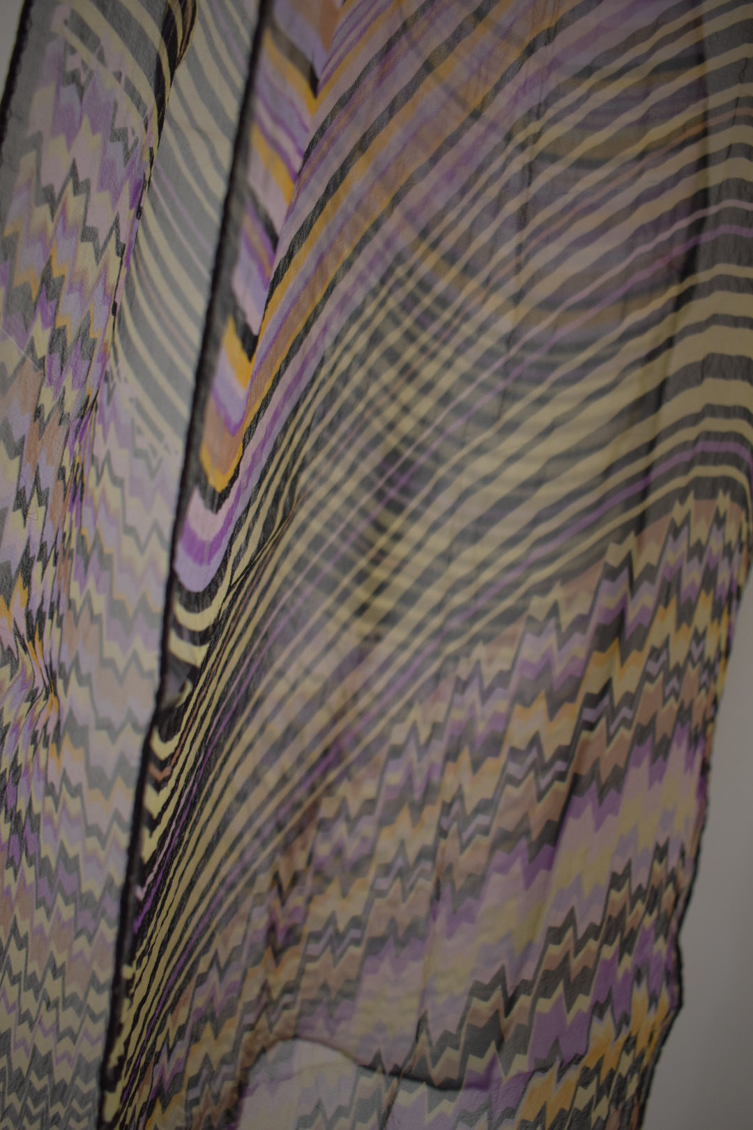 Vintage Missoni Zig Zag Neck Scarf-Tie