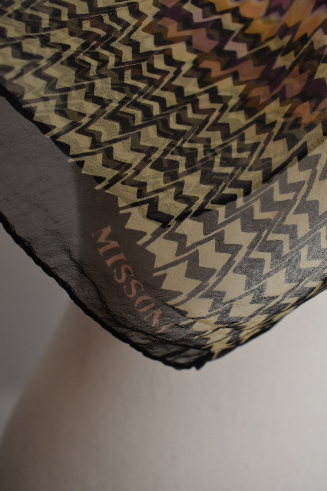 Vintage Missoni Zig Zag Neck Scarf-Tie