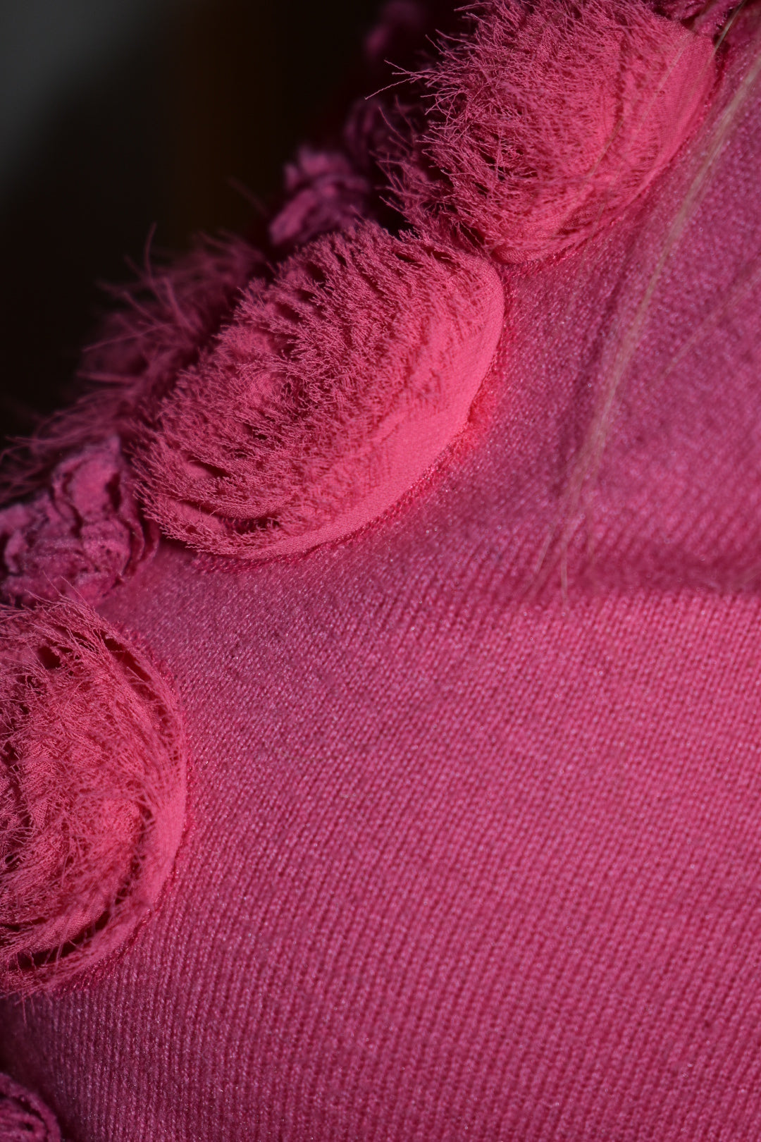 Vintage Y2K Pink Rosette Cardigan